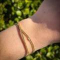 18CT YELLOW GOLD & YELLOW SAPPHIRE BANGLE