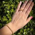 18CT YELLOW GOLD & YELLOW SAPPHIRE BANGLE