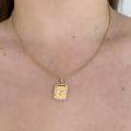 18CT YELLOW GOLD & DIAMOND INITIAL "J" PENDANT