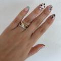 18CT YELLOW GOLD & DIAMOND SQUARE RING
