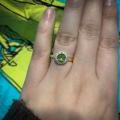 18CT TWO-TONE SAPPHIRE & DIAMOND HALO RING