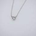 18CT WHITE GOLD BEZEL SET DIAMOND SOLITAIRE NECKLACE