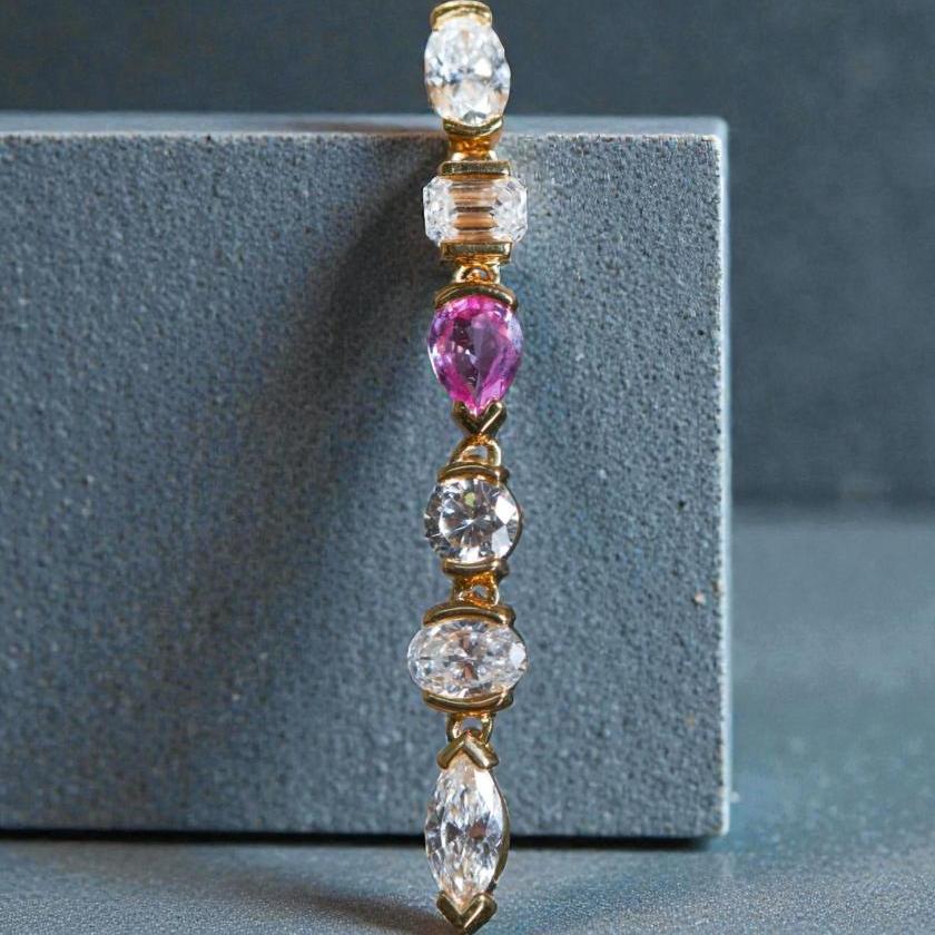 18CT YELLOW GOLD PINK POPS 18CT YELLOW GOLD PINK POPS