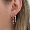 18CT YELLOW GOLD PINK POPS