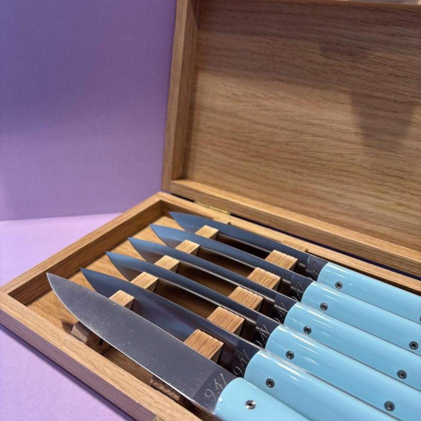OAK CASE FOR SET OF 6 STEAK KNIVES