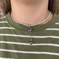 18ct Yellow Gold Amethyst Heart Enhancer Pendant