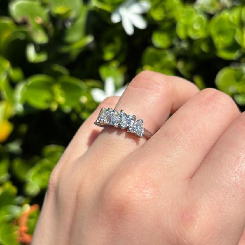 Platinum & Diamond Heart Ring
