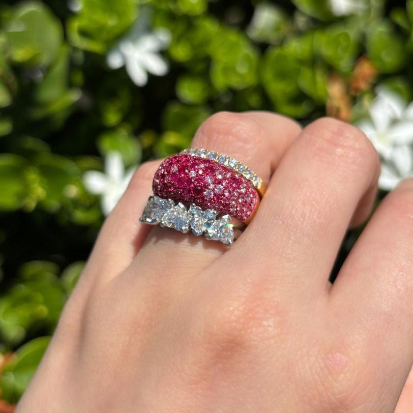 Platinum & Diamond Heart Ring