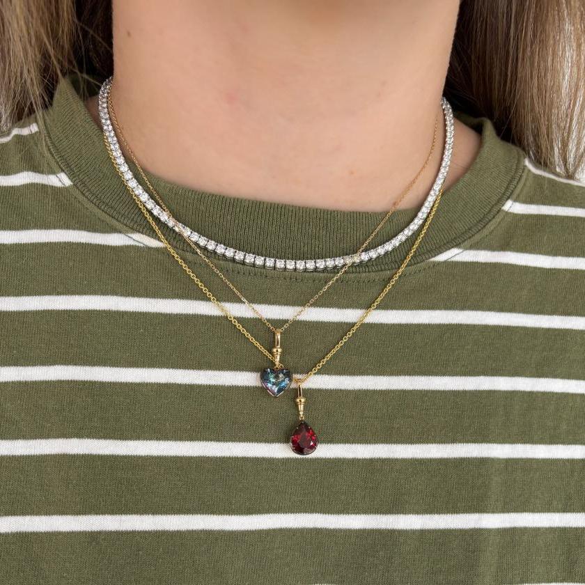 18CT WHITE GOLD TENNIS NECKLACE