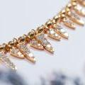 18CT YELLOW GOLD & DIAMOND DROPS NECKLACE