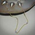 18CT YELLOW & WHITE GOLD DIAMOND BEZEL SET NECKLACE
