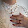 18CT ROSE GOLD SAPPHIRE & DIAMOND RING