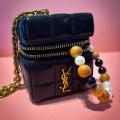 SANDALWOOD, ONYX AND SOUTH SEA PEARL BRACELET