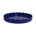 ADDISON ROSS LARGE NAVY SCALLOPED TRAY