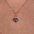 18ct Yellow Gold London Blue Topaz Pendant