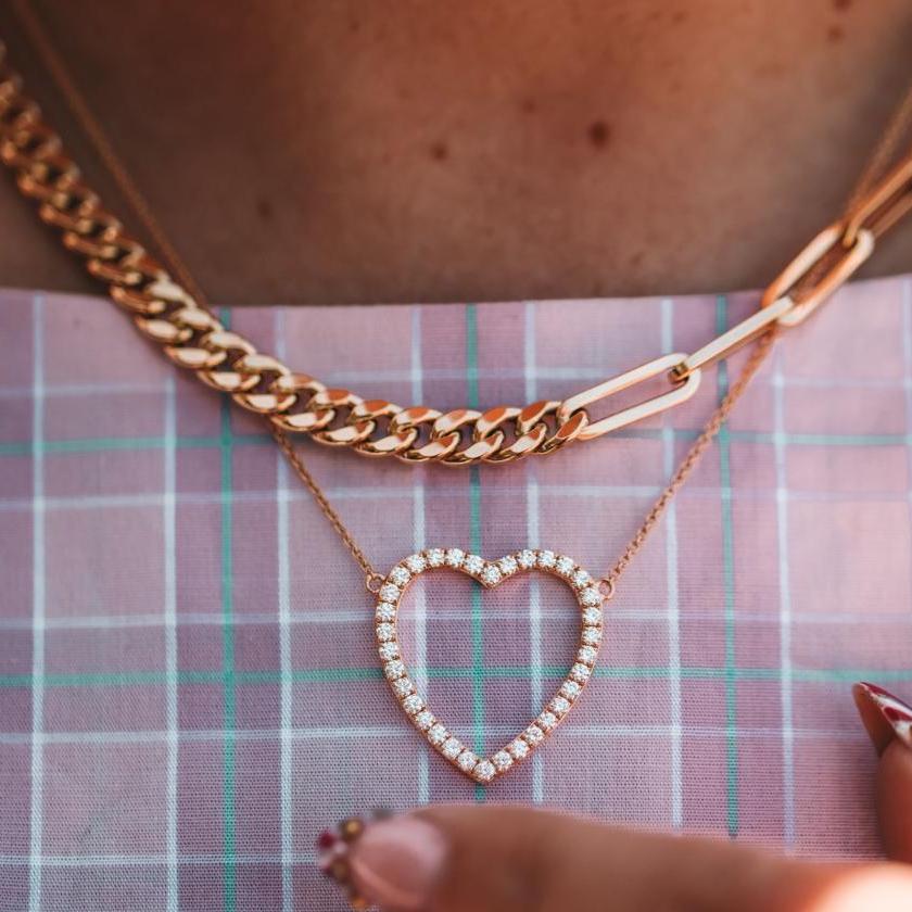 18CT YELLOW GOLD DUAL LINK ITALIAN CHAIN - 45CM