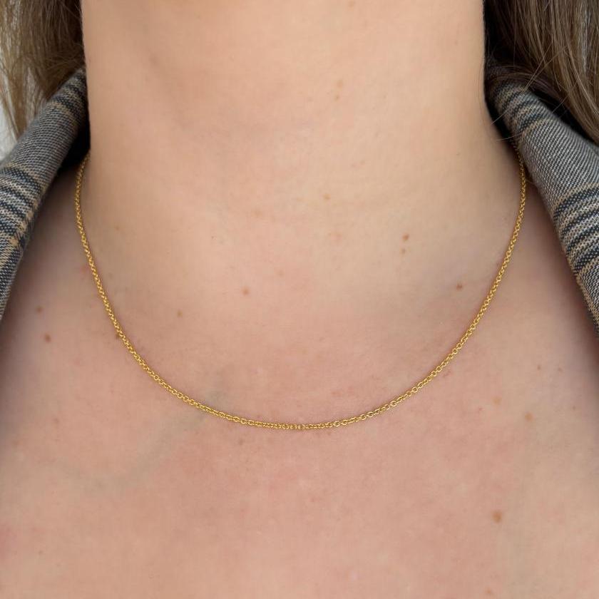 18CT YELLOW GOLD ANCHOR CHAIN