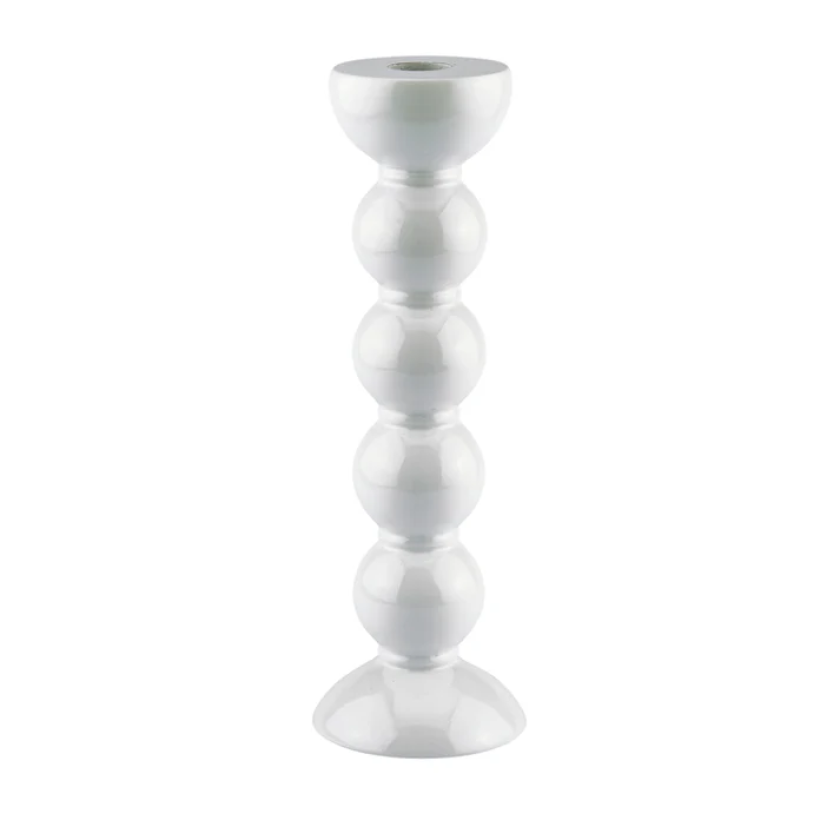 ADDISON ROSS 24CM WHITE BOBBIN CANDLESTICK
