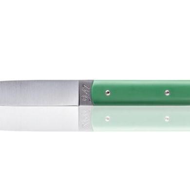 SET OF 2 BRITISH RACING GREEN STEAK KNIVES