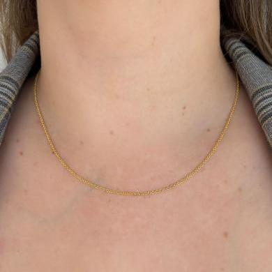 18CT YELLOW GOLD ANCHOR CHAIN